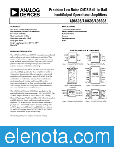 Analog Devices AD8605 datasheet