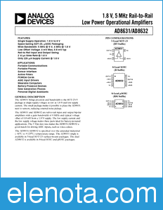 Analog Devices AD8631 datasheet