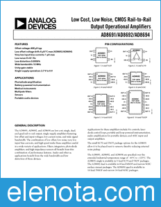 Analog Devices AD8691 datasheet