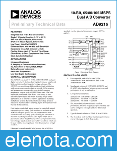 Analog Devices AD9216 datasheet