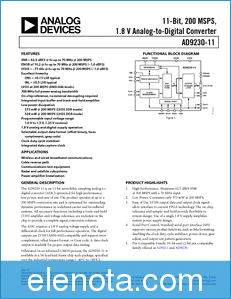 Analog Devices AD9230-11 datasheet