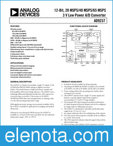 Analog Devices AD9237 datasheet