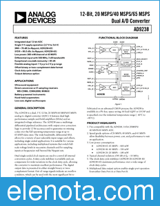 Analog Devices AD9238 datasheet
