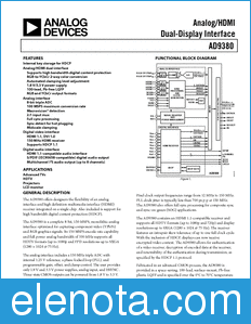 Analog Devices AD9380 datasheet
