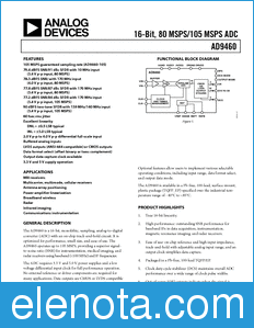 Analog Devices AD9460 datasheet