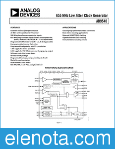 Analog Devices AD9540 datasheet