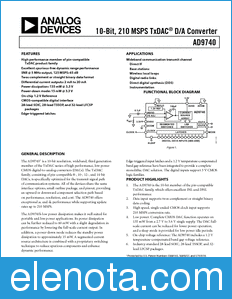Analog Devices AD9740 datasheet
