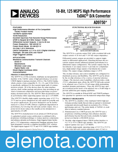 Analog Devices AD9750 datasheet