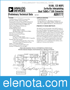 Analog Devices AD9777 datasheet