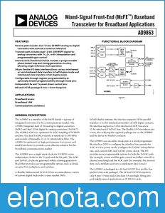 Analog Devices AD9863 datasheet