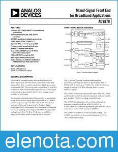Analog Devices AD9878 datasheet
