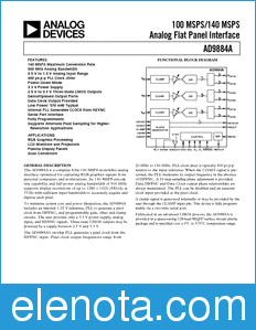 Analog Devices AD9884 datasheet