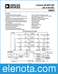 Analog Devices AD9959 datasheet