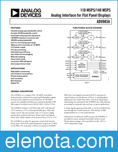 Analog Devices AD9985A datasheet