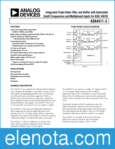 Analog Devices ADA4411-3 datasheet