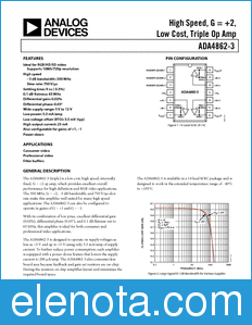 Analog Devices ADA4862-3 datasheet