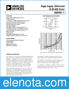 Analog Devices ADA4941-1 datasheet
