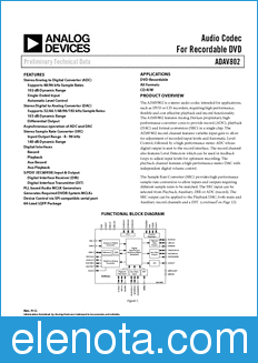 Analog Devices ADAV802 datasheet