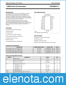 Philips ADC0803 datasheet