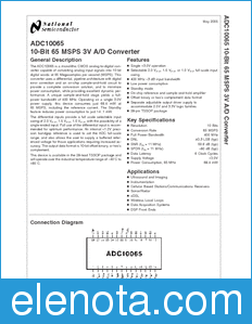 National Semiconductor ADC10065 datasheet