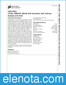 National Semiconductor ADC10321 datasheet