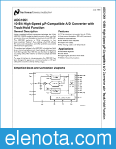 National Semiconductor ADC1061 datasheet