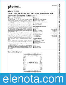 National Semiconductor ADC11DL066 datasheet