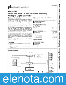National Semiconductor ADC12048 datasheet