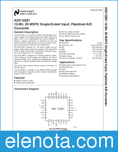 National Semiconductor ADC12281 datasheet