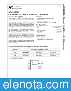 National Semiconductor ADC124S021 datasheet