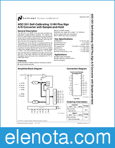 National Semiconductor ADC1251 datasheet