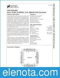 National Semiconductor ADC12DL065 datasheet