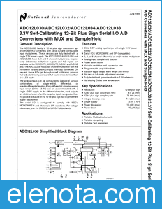 National Semiconductor ADC12L032 datasheet