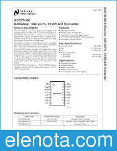 National Semiconductor ADC78H90 datasheet
