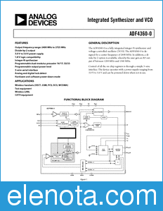Analog Devices ADF4360-0 datasheet