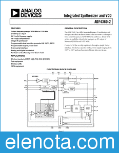 Analog Devices ADF4360-2 datasheet