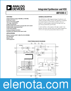 Analog Devices ADF4360-3 datasheet