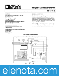 Analog Devices ADF4360-7 datasheet