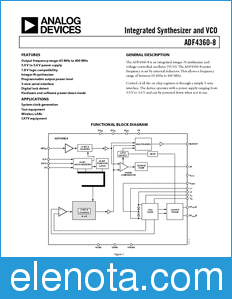 Analog Devices ADF4360-8 datasheet