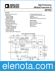 Analog Devices ADF7025 datasheet