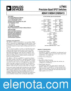 Analog Devices ADG411 datasheet