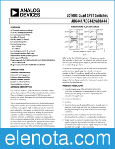 Analog Devices ADG441 datasheet