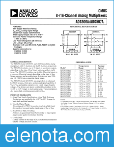 Analog Devices ADG507A datasheet