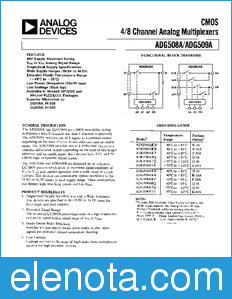 Analog Devices ADG508A datasheet