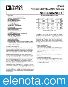 Analog Devices ADG511 datasheet