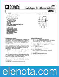 Analog Devices ADG704 datasheet