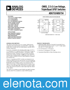 Analog Devices ADG733 datasheet