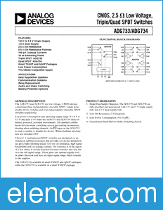 Analog Devices ADG734 datasheet