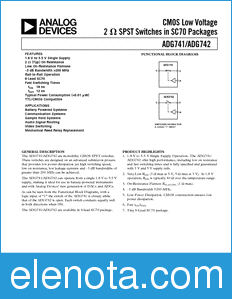 Analog Devices ADG741 datasheet