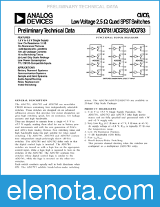 Analog Devices ADG781 datasheet